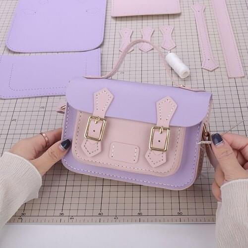 New Arrival 25cm 18cm Purple Joint PU Material Bag Set for Handbag Sewing DIY
