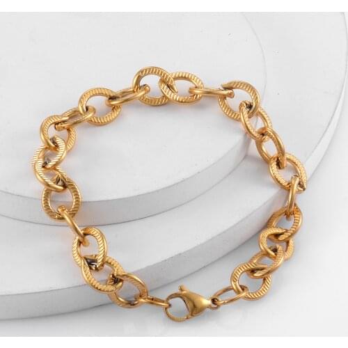 New Stainless Steel Hip Hop Bracelet Fashion Trend Suitable For Mens Necklace High Quality Jewelry