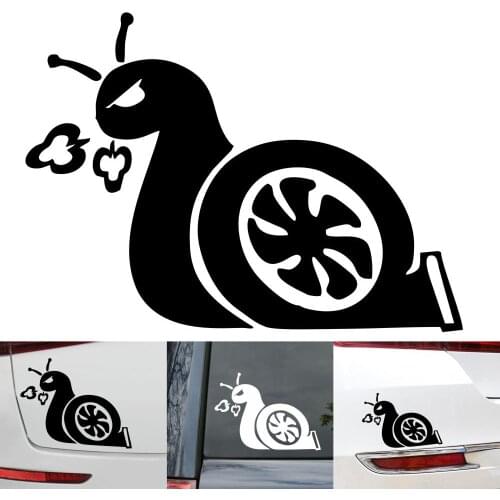 Personality Lifelike 3D Car Stickers Angry Snail Drift Race Car Styling Turbo Snail Cool Decals Vinyl Decals Anti-UV Accessories