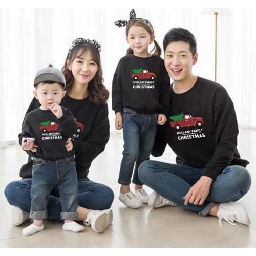 Family Christmas Sweaters Mother Father Daughter Son Matching Outfits Couple Sweatshirt Mom Dad Baby Kid Boy Girl Clothes Autumn