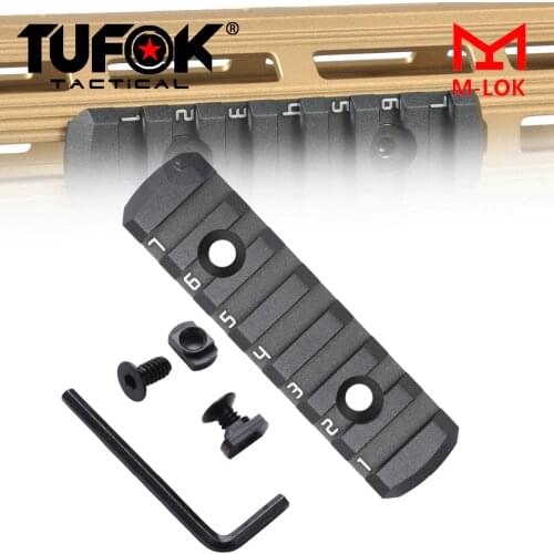 TuFok Mlok Picatinny Weaver Rail Adapter Super Low Profile M-lok 7 Slots Rail Section Ultra Thin Picatinny Rail Mount Attachment