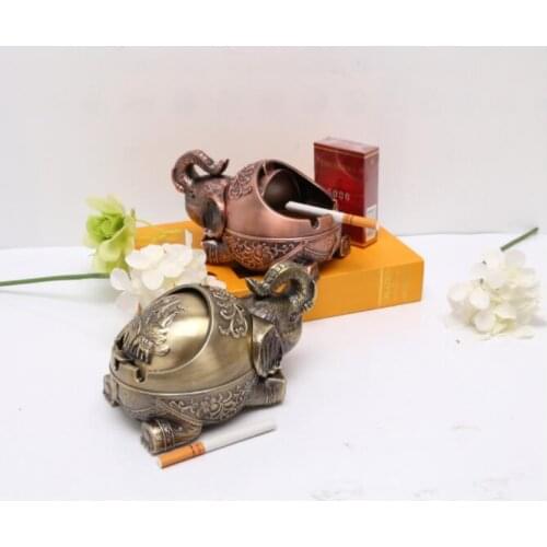 Creative Elephant shape metal creative ashtray metal aschenbecher ashtray home cigarette cenicero ashtray for cigar AT032