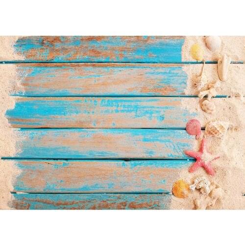 Beach Sand Wooden Wall Photographic Backgrounds Vinyl Cloth Photo Shootings Backdrops for Baby Children Wedding Photo Studio