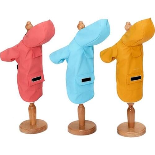 Pet Dog Raincoat Waterproof Reflective Puppy Hooded Poncho Portable Medium Dogs Clothes Teddy Dog Outdoor Costumes