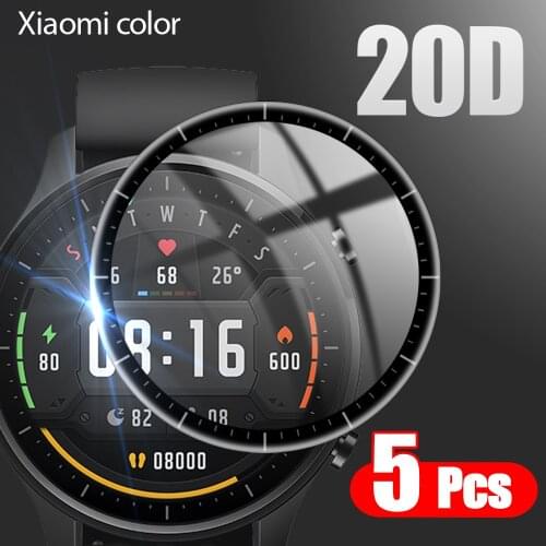 20D Curved Edge Full Soft Protective Film Cover For Xiaomi Mi Watch Color Global Version Smart Watch Screen Protector (Not Glass