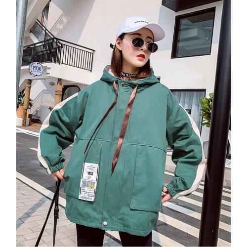 Jacket female 2019 spring and autumn new Korean version of the loose jacket womens baseball uniform tide A402