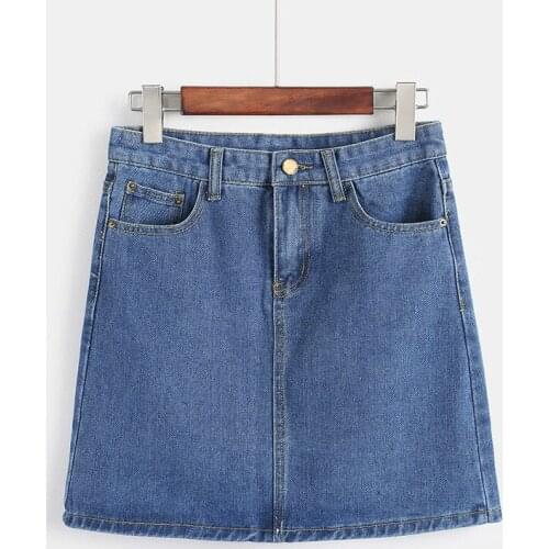 Women High Waist Summer Ladies Casual Blue Skirt A Line Slim Denim Girls Mini Sexy Hot Sale Short Large Size Skirt Female 3xl