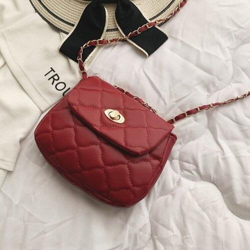 Womens Handbag Korean New Fashion Rhombus Bag Chain Cloud Shoulder Bag Simple Ladies PU Leather Crossbody Bag Female Mini Hobos