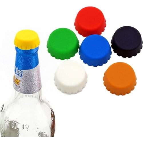 1/24 pcs Silicone Beer Bottle Cap Reuse Practical Colorful Leak Free For Wine Beer Beverage Bottle Novelty Sealer Stopper Cover