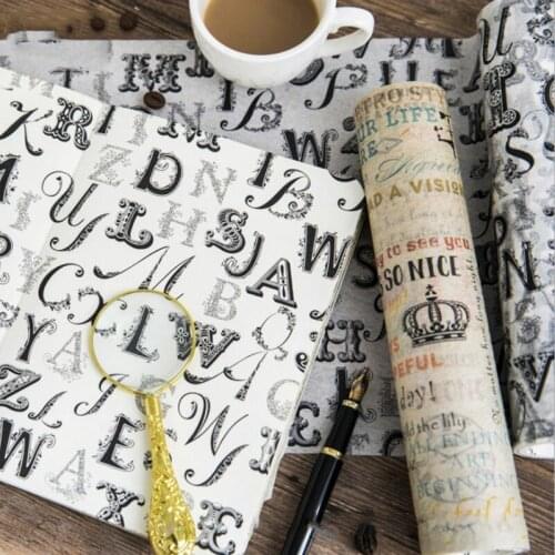 1Roll Washi tape Masking paper Long size can be cut journal supplies Phone stickers book ABC English alphabet 20cm*5M