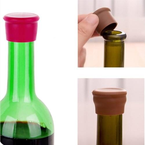 1pcs Silicone Wine Bottle Cap Soft Silica Gel Cork Safe Food Grade Silicone Bottle Cap Completely Sealed Seasoning Bottle Cap