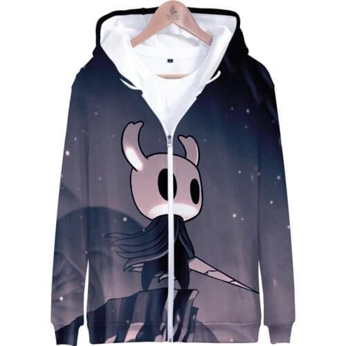 2020 Hot Sale hollow Knight Zipper Hoodie 3D Hoodies Sweatshirts Men/Women Harajuku Casual hollow Knight Hooded Pullover tops