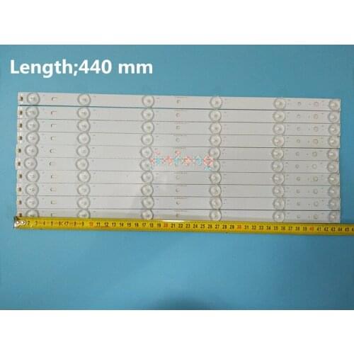 30pcs x 46 inch Aluminum Plate LED Strips w/ Optical Lens Fliter TV Panel Backlight Lamps Length 44cm