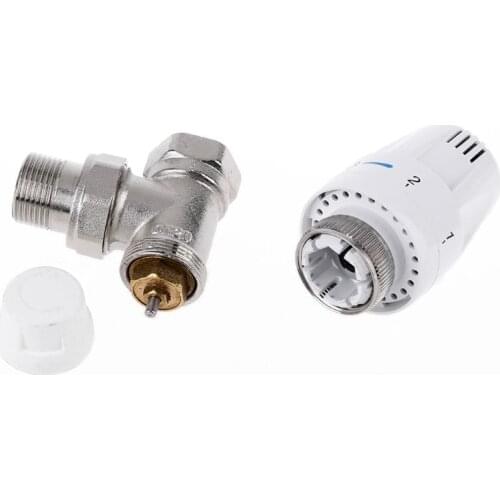 Automatic Thermostatic Radiator Valve Thermostat Temperature Control Valve Angle Floor Heating Special Valve Copper DN15 DN20