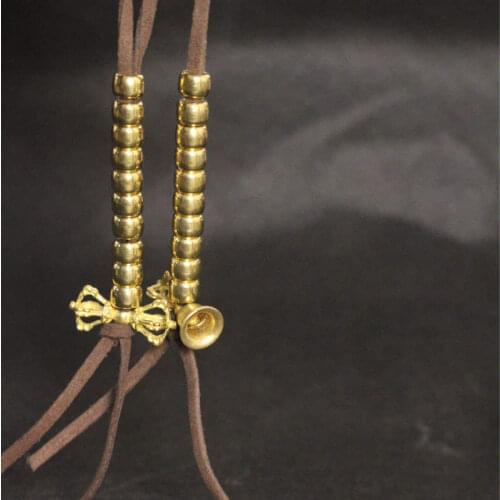 BRO559 Tibetan Solide Brass Golden Mala counter 7x5mm Rosary Metal Accessories ancient hand counter