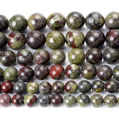 Natural Stone Bead Africa Dragon Blood Round Loose Spacer Beads for Jewelry Making Diy Bracelet Charm Accessories 4/6/8/10/12mm