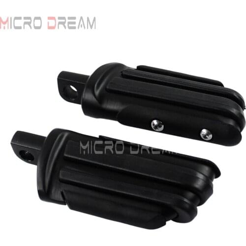 Black Motorcycle Highway Foot Pegs Footpegs Rubber Engine Guard Male Mount Footrests for Harley Touring Sportster Dyna FXD FXDB