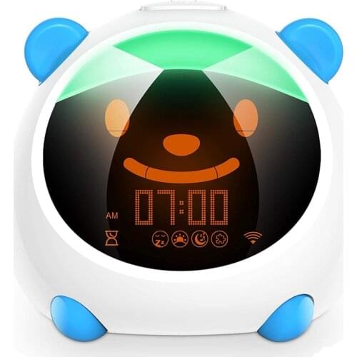 Kids Alarm Clock, WiFi Smart Time to Wake Alarm Clock for Kids, Childrens Trainer, Night Light Sleep Sounds Machine
