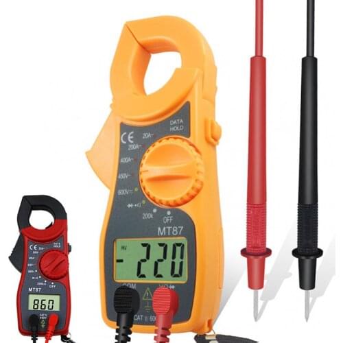 Electronic Multimeter Digital Clamp Meter Tester MT87 DC AC Voltage Current Tongs Resistance Tester LCD Multimeter Tools