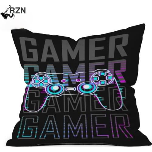 Customized Hot Sale Luxury Printing Dark style Custom Playstation Buttons Vintage Style Square Pillowcase Throw Pillow cover
