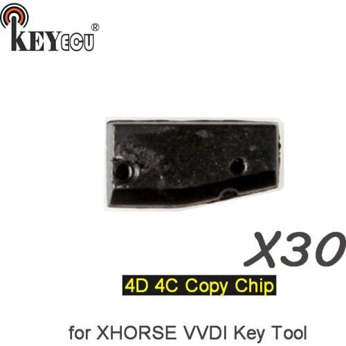 KEYECU 30x 4D 4C Copy Chip for Xhorse VVDI Key Tool Car Key Chip work on Chinese and English version VVDI KEY Tool