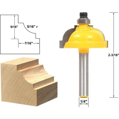 1pcs Classical Cove Edging Router Bit - 5/16" Radius -1/4" Shank