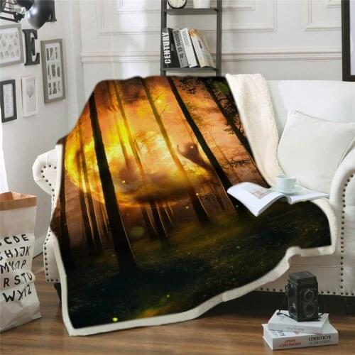 Forest Forest Path Secluded Cashmere Blanket Kid Girl Sofa Soft Plush Bedspreads Quilt Drop Ship
