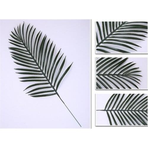 Hot 300pcs Cute Big Green Palm Leaves Plastic Fake Plant Artificial Leaf Home Office Decoration diy Hanging Artificial Leaves
