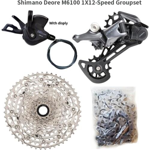SHIMANO DEORE M6100 Groupset MTB Mountain Bike Groupset 1x12 -Speed Shift level Rear Derailleur 10-51T Cassette Chain