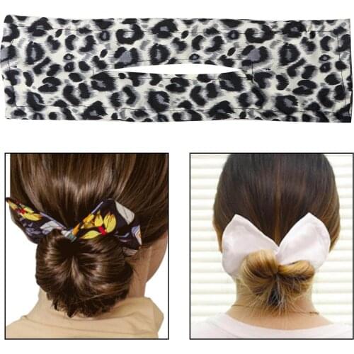 Fashion Women Headband Deft Bun Maker Lazy Curler Hair Bands Summer Bohemian Wire Headband Bandage Bandanas Print Hair Acc