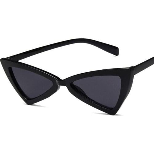 Sexy Cat Eye Sunglasses 2021Women Brand Designer Mirror Black Triangle Sun Glasses Female Lens Shades for Ladies Eyewear