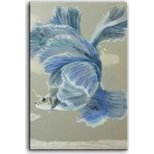 Original oil painting Dancing goldfish painter original paintings decoration painting Custom-made oil painting 16110722