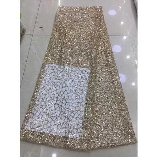 Glued glitter SYJ-32718 African Lace Fabric Nigerian French Lace Fabric with glitter