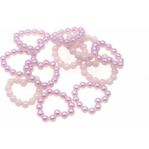 SHINE 100pcs/lot 10mm Light purple Heart Shape Scrapbook Simulated Pearl Beads Sewing Button DIY Material Findings