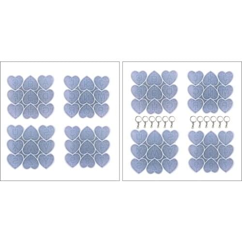 DIY Heart-shaped Letter Keychain Silicone Epoxy Mold DIY Keychain Pendant Jewelry Crafting Mould for Valentine Love Gift