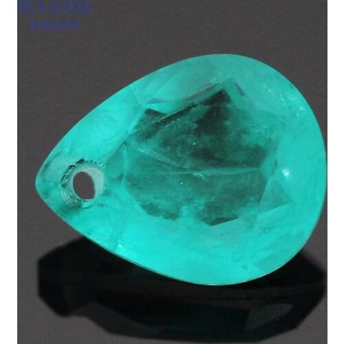 Synthetic Paraiba Stone With Hole Pear Shape Synthetic Spliced Crystal&Glass Gems For Jewelry Making 2x3~13x18mm Free Shipping