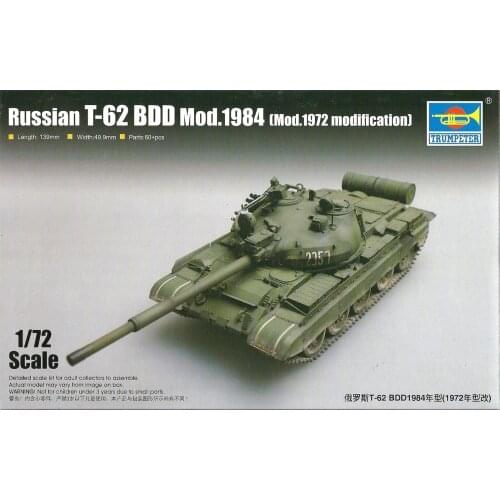 Trumpeter 07148 1/72 Russian T-62 BDD Mod.1984 (Mod.1972 modification) Model Kit