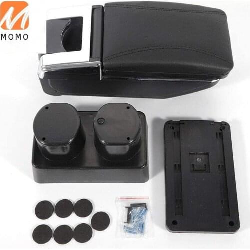 Universal car central container armrest box PU Leather auto car-styling central Store content box cup holder accessories
