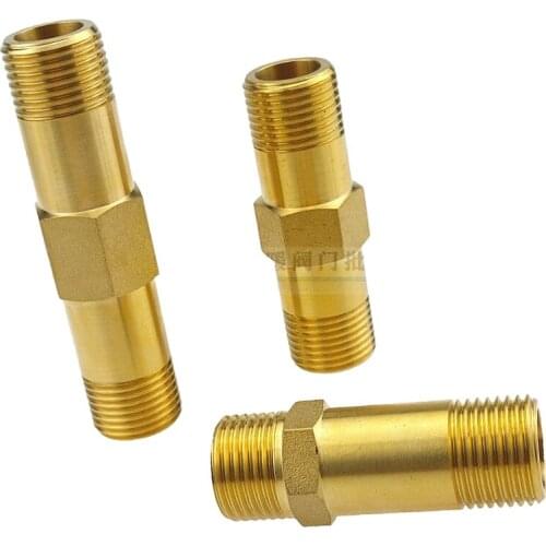 Thickened and Lengthened 1 / 2 "3 / 4" Copper Male Thread Connector Solar Water Pump Connector Aquarium Accessories
