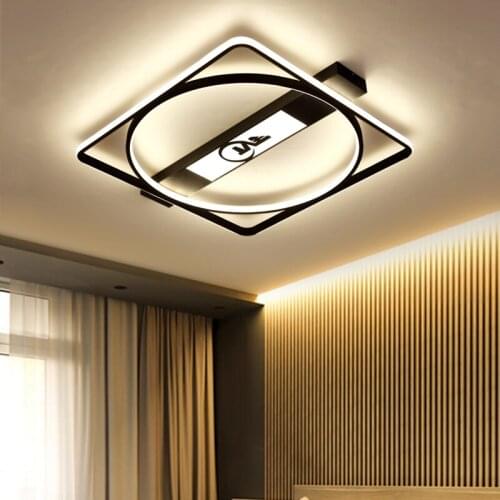 Iron Modern LED Ceiling Lights Home Lighting Fixtures Lamparas De Techo Fashion White Ceiling Lamps For Living Room Plafondlamp