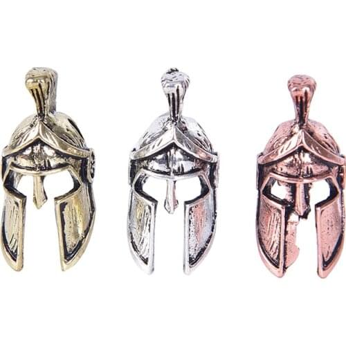 1/2/3/4PCS Outdoor Paracord Bracelet Accessories Multiple Styles DIY Knife Beads Pendant Vintage Color Brass