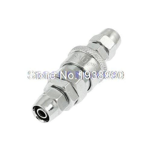 2Pcs Black 40SP + 40PP Gas Air Straight Fittings Connector Quick Coupler Set