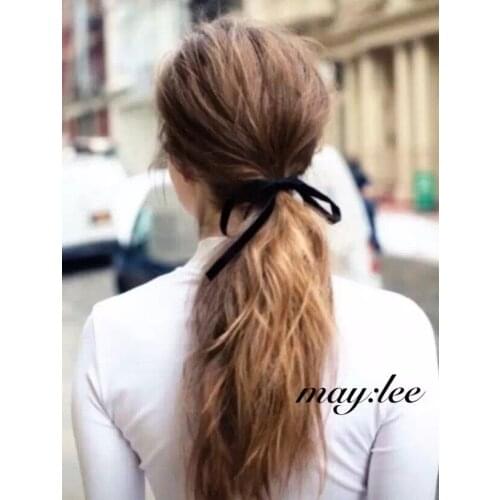20pcs Women Girls Hair Accessories Long Bowknot Hair Bands Rope Scrunchie Ponytail Holder Bows Hair Styling Tool
