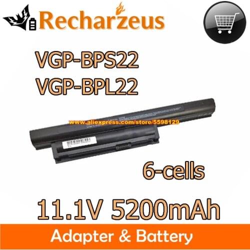 VGP-BPS22 BPL22 Replace Battery For Sony VAIO EB13 EB15 VPCEB10 PCG-61317L PCG-61317l 11.1V 5200mAh Replacement Battery