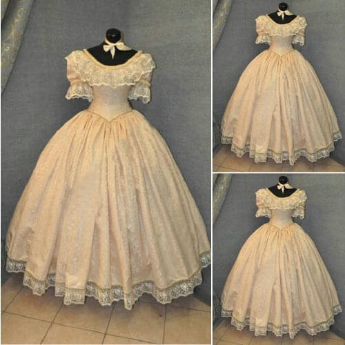 Hot sale! Customer-made Grey Vintage Costumes Victorian Dresses 1860s Civil War Southern Belle Gown Cosplay dresses US4-36 C-627