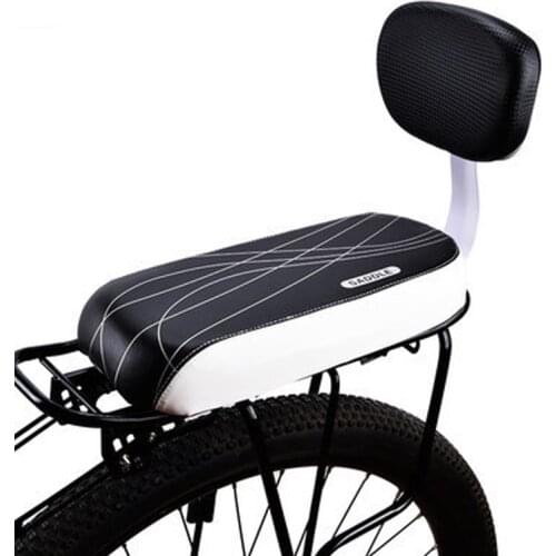 PU Leather Soft Bicycle Rear Seat Cushion MTB Saddle Mountain Bike Seat Cushion With Backrest Cycling Saddle Bicycle Accessories