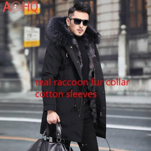 Parka Winter Jacket Men Clothing Real Fox Fur Coat Erkekler Parkas Hooded Jackets 5XL Thick Clothes Hommes Veste LXR890