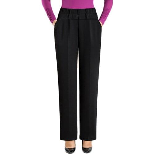 Top selling product in 2020 Middle age clothing Women pants Large size High waist pants Spring/autumn trousers Free shipping