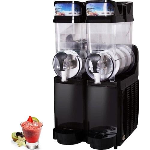 Slushy Machine Double Tank Slush Frozen Drink Smoothie Dispenser Making Ice-Cool Jucie Maker For Commercial Cafe Use