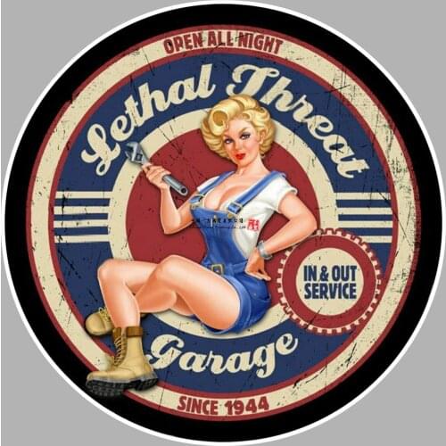 Pin Up Garage V8 Usa Hot Rod Autocollant Sticker Auto Decals